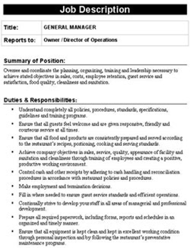 job description template