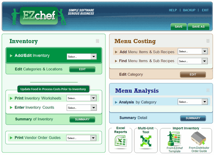 Restaurant Resource Group: EZchef Software: Inventory Management, Menu ...