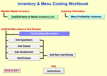 Restaurant Inventory and Menu Costing Workbook