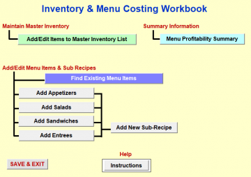 Restaurant Inventory and Menu Costing Workbook
